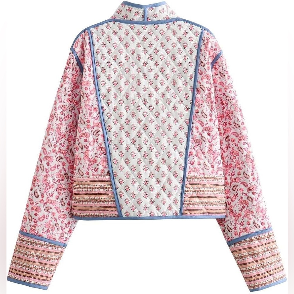 Patchwork Floral Reversible Jacket in Indigo & Petal - Picture 6 of 14